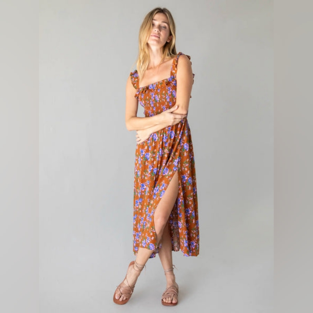 Natural Life Meghan Smocked Midi Dress